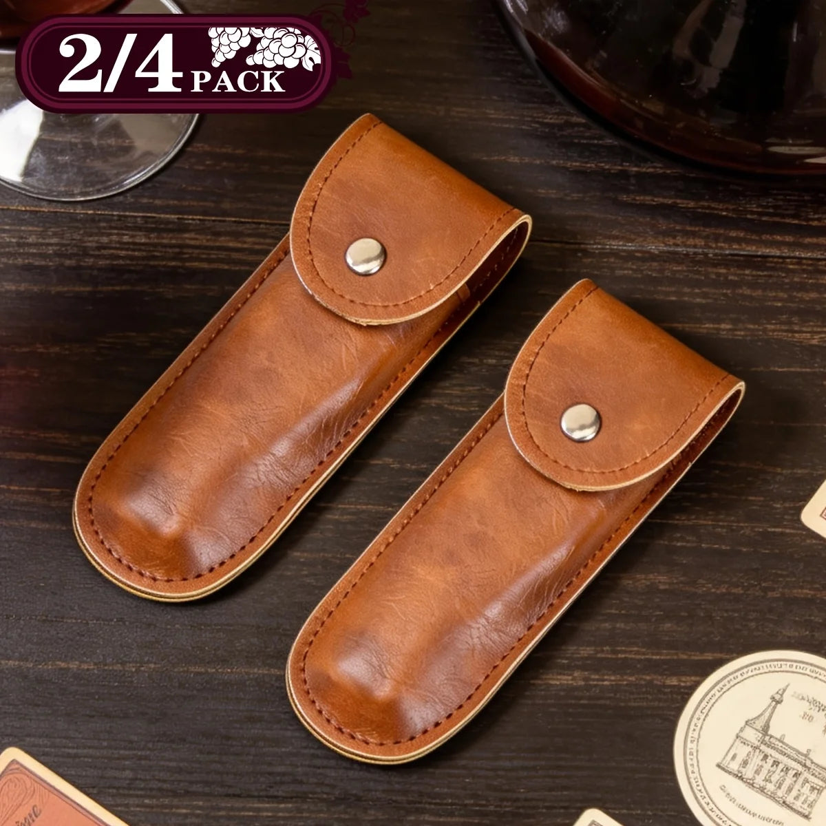 Leather Wine Opener Case & Belt Holster – 2/4 Pack | Leeseph Wine Opener Holster Axl