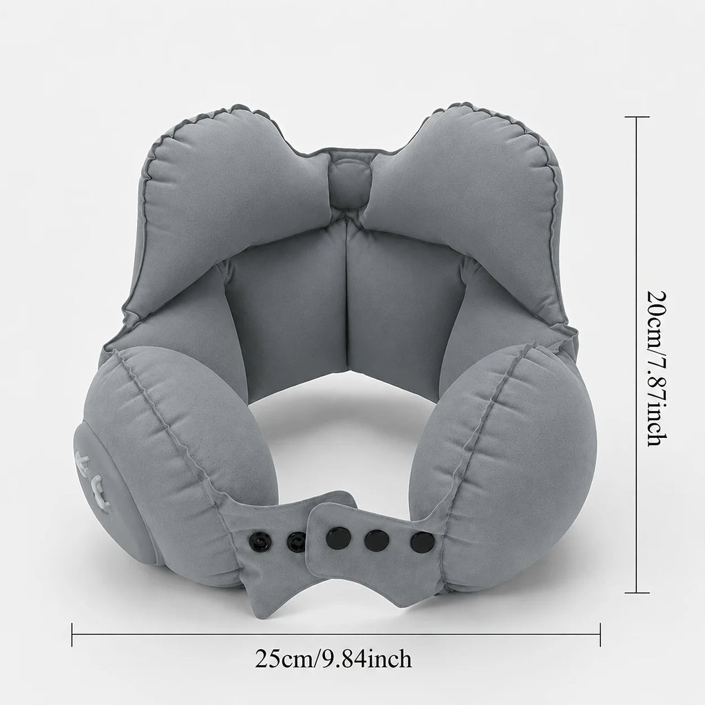 Portable Inflatable Travel Neck Pillow – Push-Button Air Cushion Inflatable Travel Pillow Axl