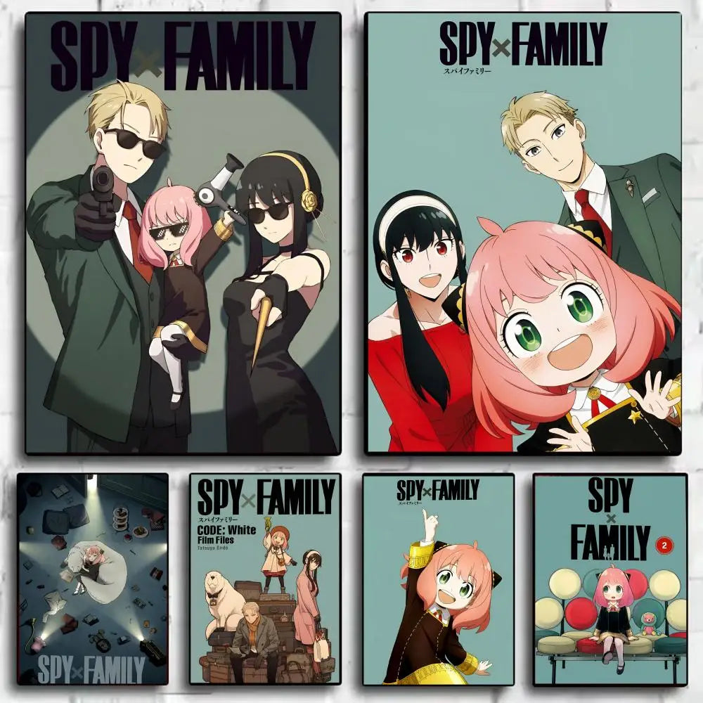 SPY×FAMILY Anime Poster Self-Adhesive Wall Art Sticker Anime Wall Poster Axl