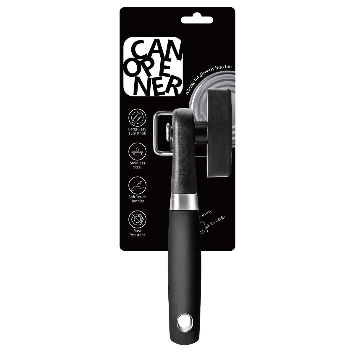 Stainless Steel Manual Can Opener – Side-Cut Monolever Design Manual Can Opener Axl Can Opener(Card Bind