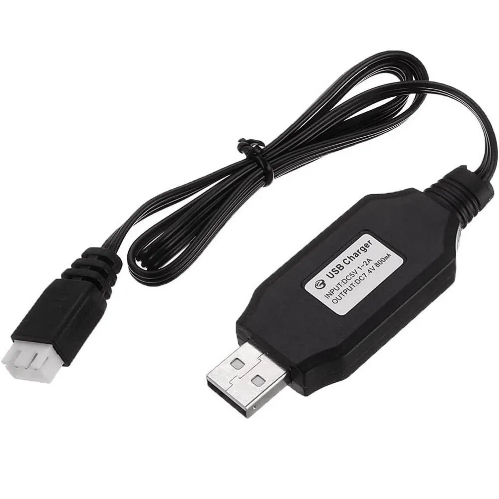 USB Battery Charger Cable 3.7V–11.1V | XH PH SM RC Hobby RC Battery Charger Axl 7.4V XH3P