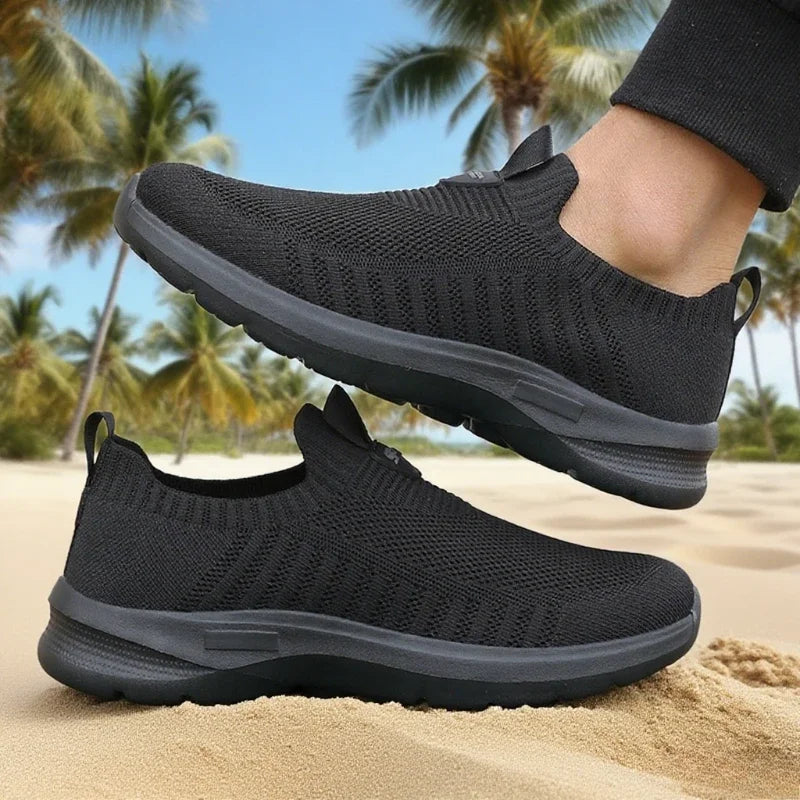 ZULIWAGN Men's Lightweight Slip-On Breathable Walking Sneakers Men's Walking Sneakers Axl