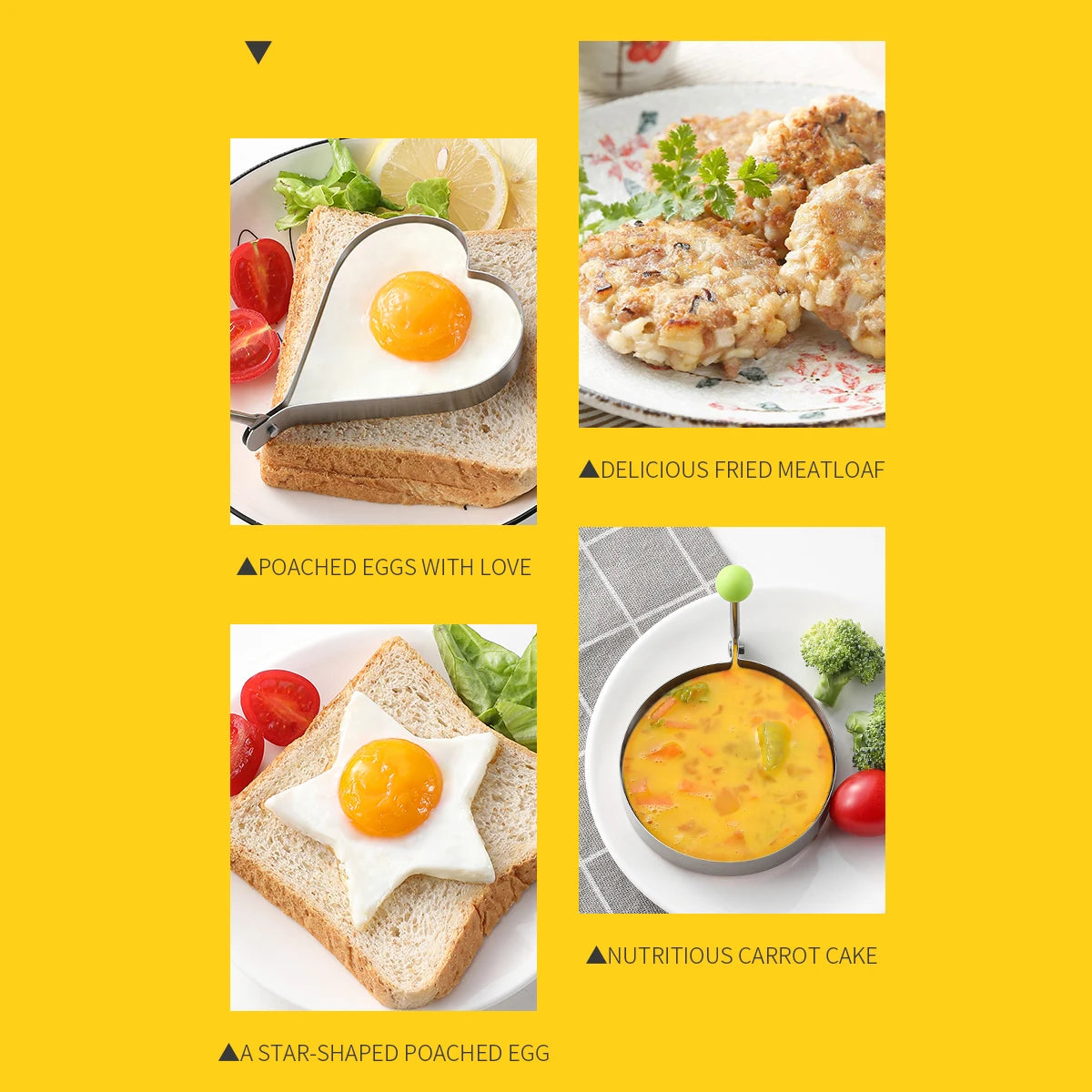 Stainless Steel Egg Ring & Pancake Mold | DIY Breakfast Shaper Egg Ring Mold Axl