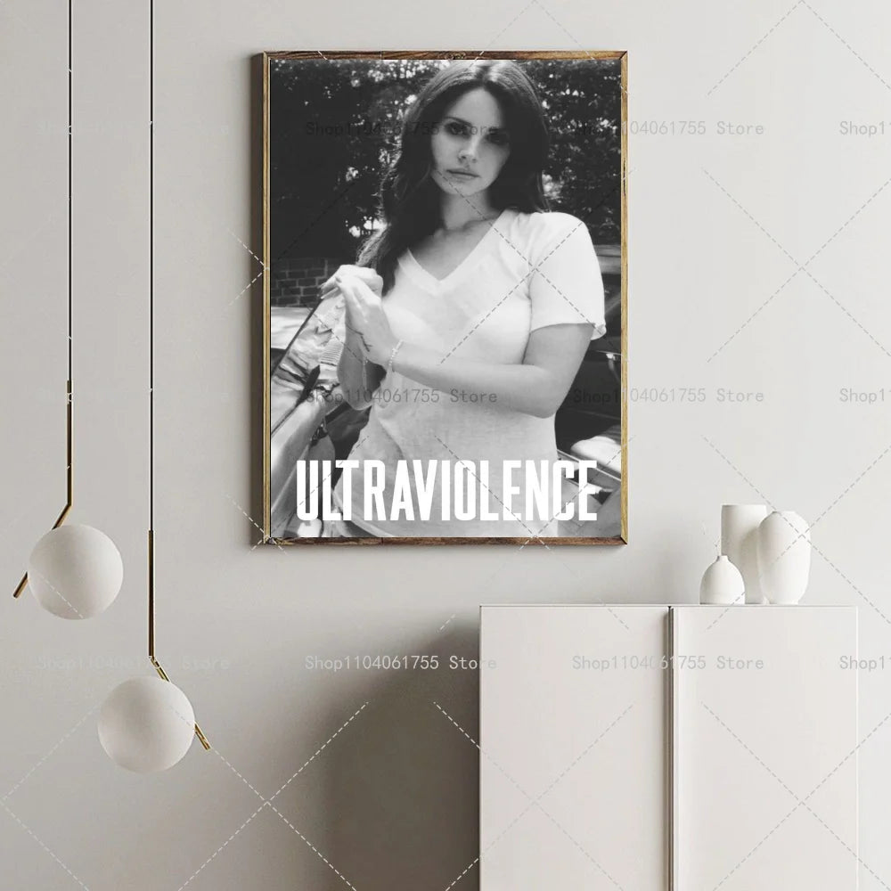 Lana Del Rey Music Poster – Self-Adhesive Waterproof Wall Sticker Music Wall Poster Axl