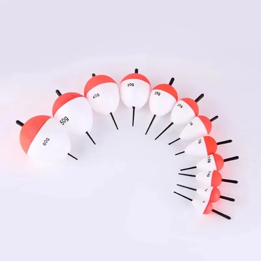 10-Pack Foam Fishing Floats 1g–10g | Long Casting Buoy Set Fishing Floats Axl