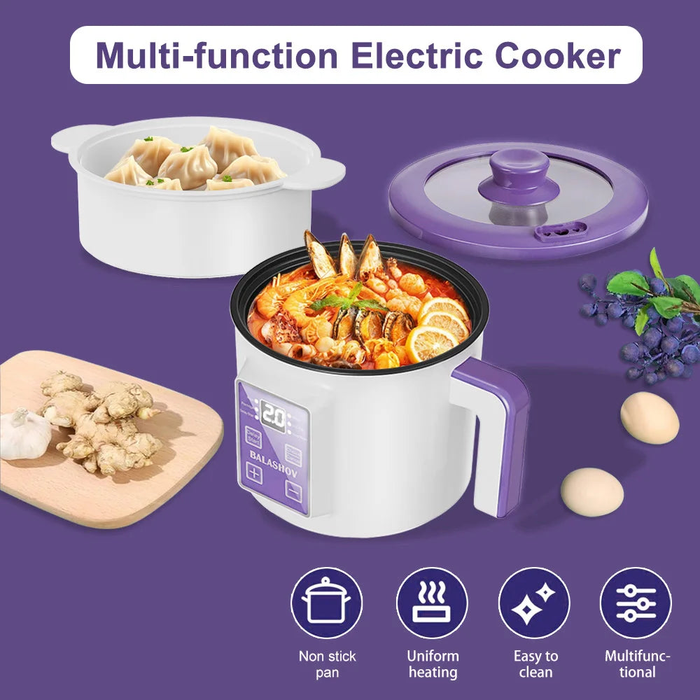 BALASHOV Mini Electric Rice Cooker – Non-Stick Multi Cooker Electric Rice Cooker Axl