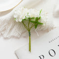 Artificial Silk Carnation Bouquet – Colorful Wedding & Home Decor Artificial Flower Bouquet Axl Milky White 1 pc