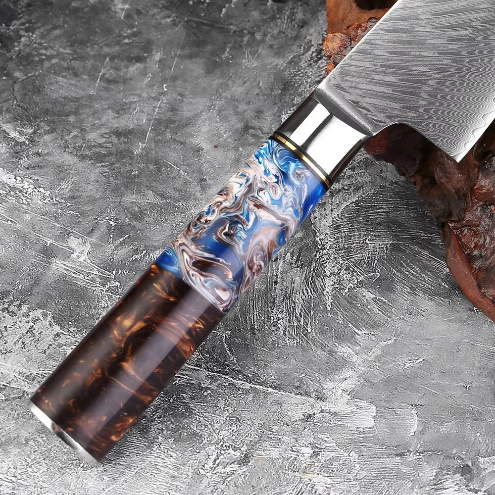 XITUO Damascus Steel Chef Knife Set | VG10 Japanese Kitchen Knives Damascus Knife Set Axl