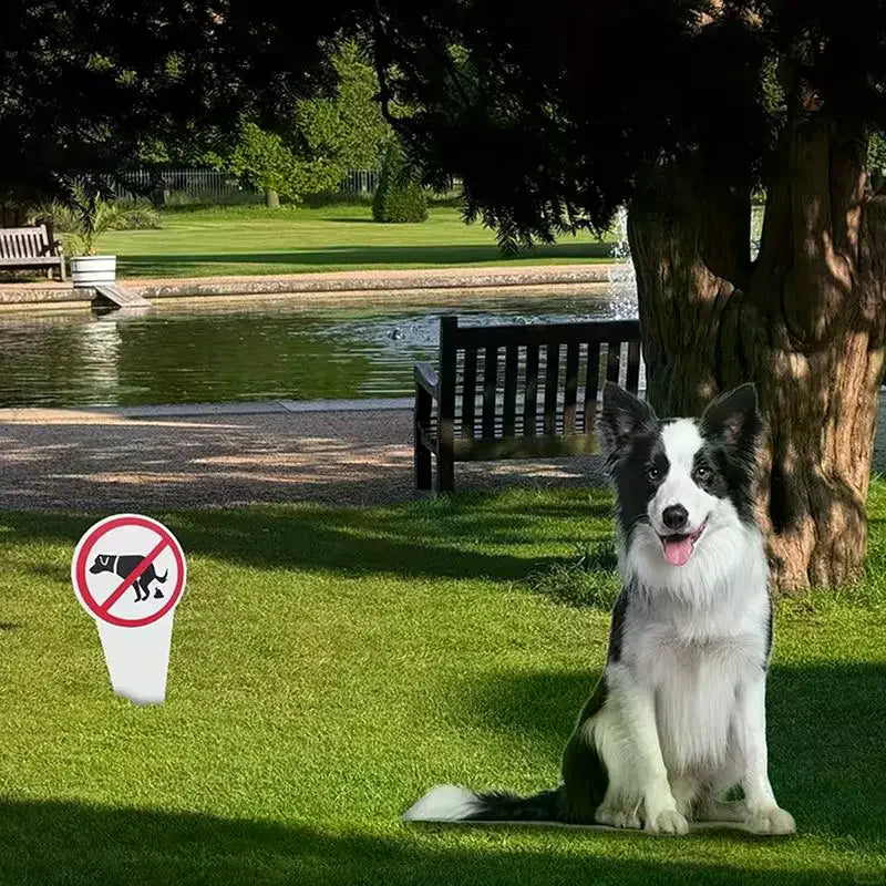No Dog Poop Yard Sign – Waterproof Outdoor Garden Stake Yard Warning Sign Axl