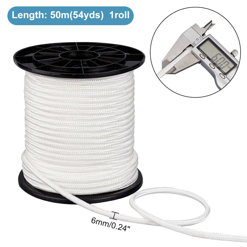 54 Yards 6mm Braided Nylon Rope – Paracord for Camping & DIY Braided Nylon Rope Axl AECH04-04942