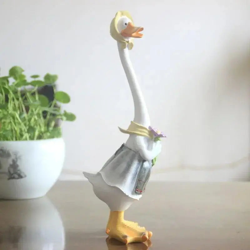 Resin Duck Family Garden Statue | Courtyard & Home Décor Garden Figurine Axl