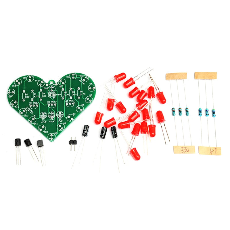 Heart Shape LED Water Lamp DIY Soldering Kit | Electronics DIY Electronics Kit Axl