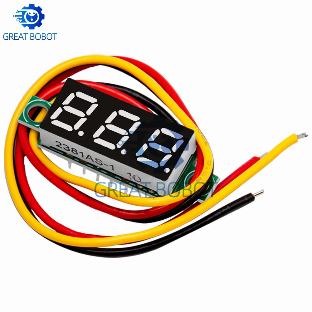 Mini DC Digital Voltmeter – 0.28" LED Panel Meter 4.5V–100V Digital Panel Meter Axl