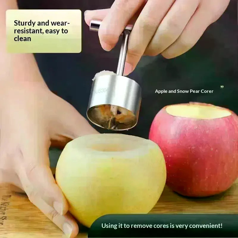 Stainless Steel Fruit Corer – Apple & Pear Core Remover Fruit Corer Tool Axl