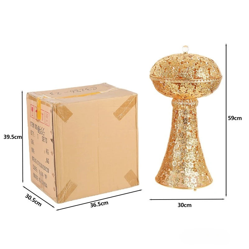 Luxury Gold Metal Incense Burner – Retro Aroma Censer Ornament Incense Burner Axl