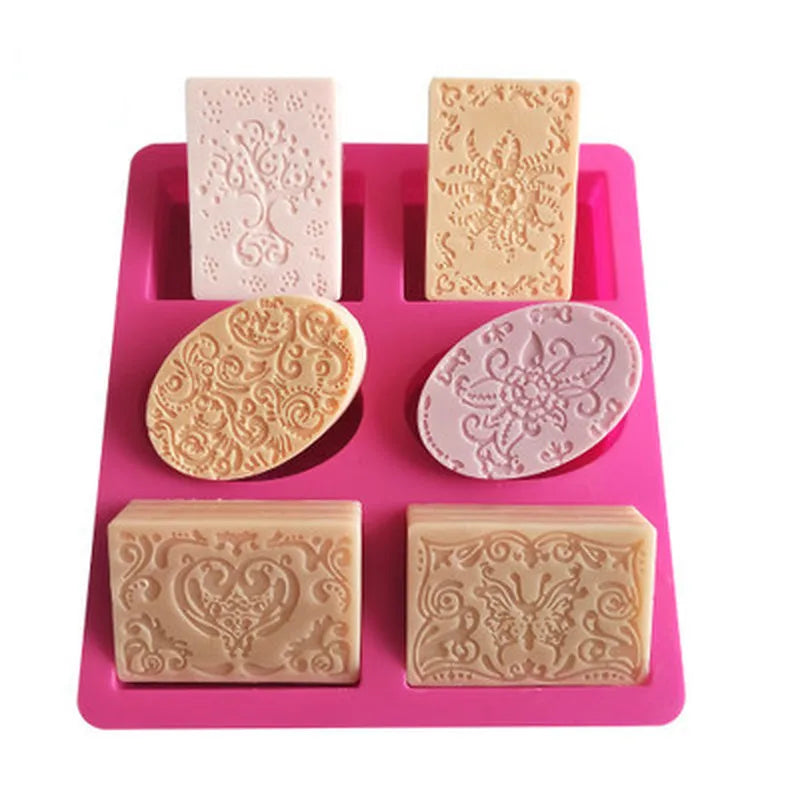 6-Hole 3D Silicone Soap Mold – Candle, Resin & Craft Mould Silicone Craft Mold Axl Default Title