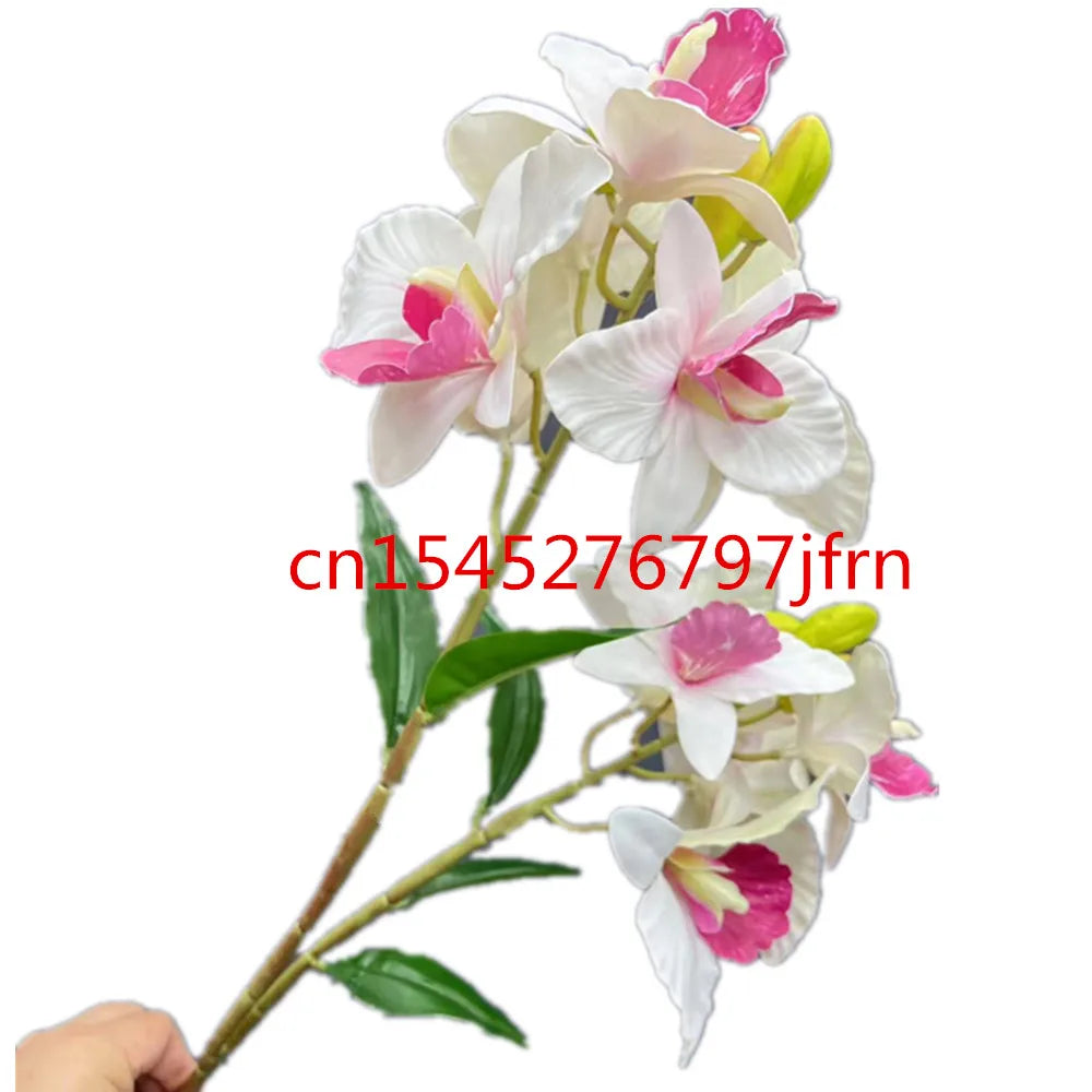 Artificial Cattleya Orchid Branch 11 Heads | Real Touch Floral Artificial Flower Branch Axl