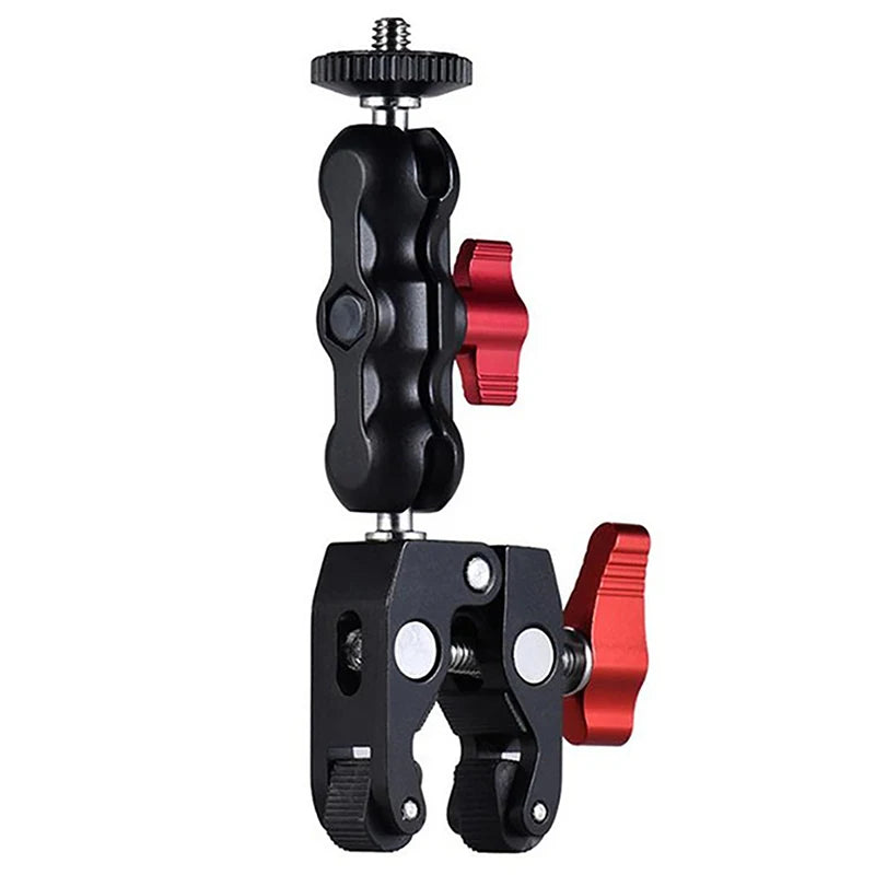 Double Ball Head Magic Arm Clamp 1/4" 3/8" Aluminum Alloy Camera Magic Arm Axl