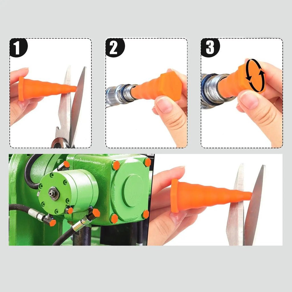 22-Pc Silicone Hydraulic Hose Plug Kit – Oil-Resistant Plugs Hydraulic Hose Plugs Axl