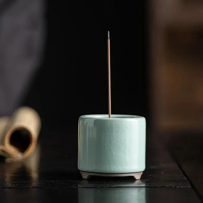 Vintage Ceramic Backflow Incense Burner – Zen Stick Holder Incense Burner Axl Cyan
