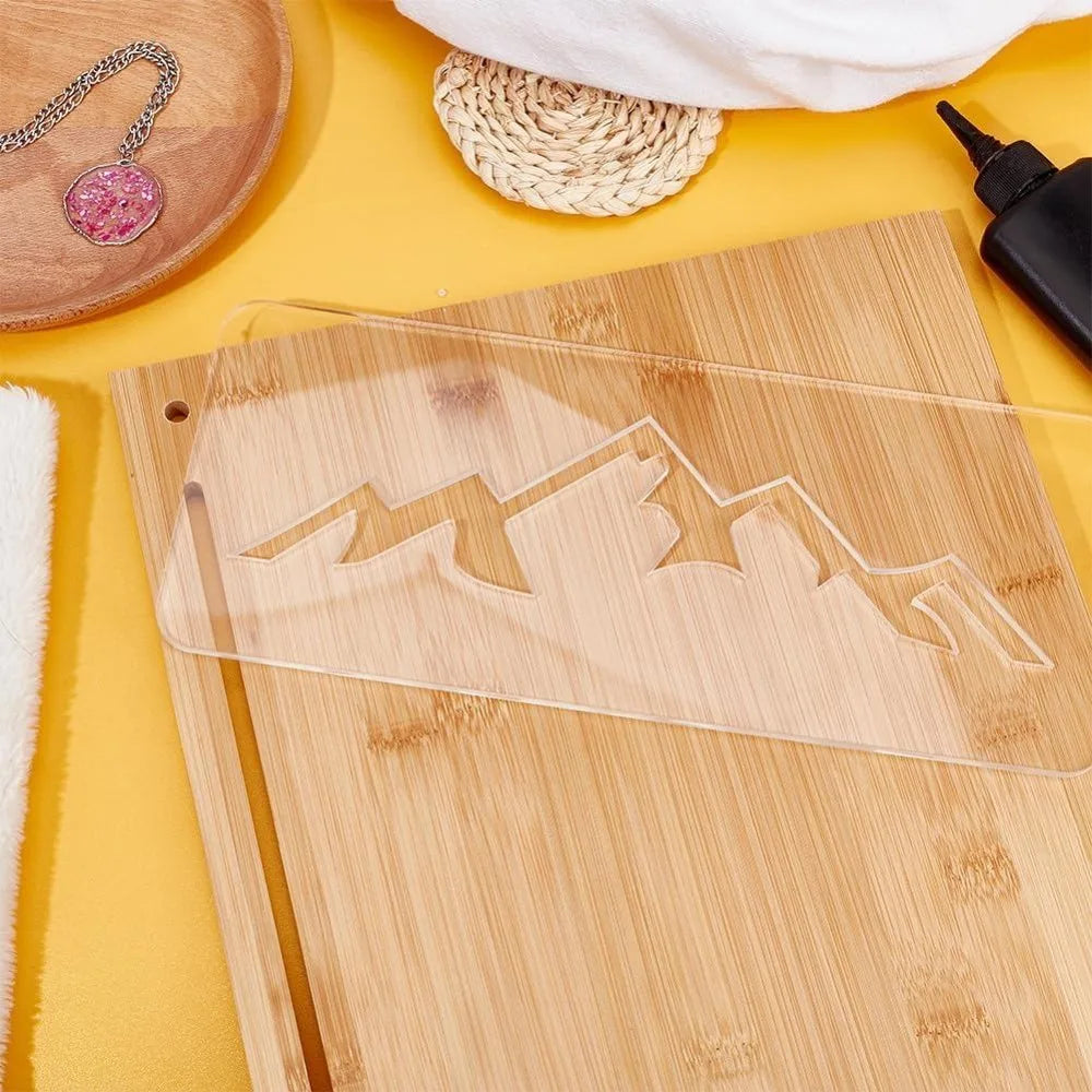Mountain Acrylic Router Inlay Template – Woodworking Stencil Router Template Axl