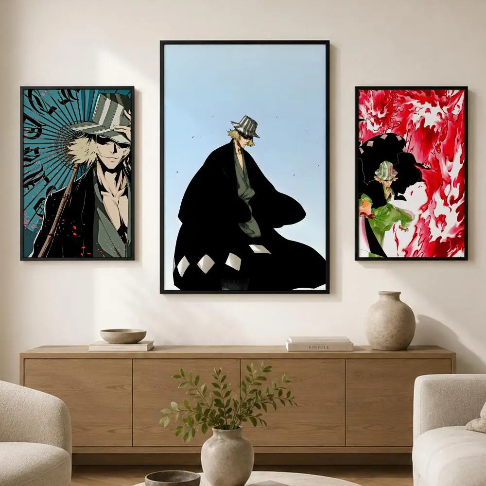 Kisuke Urahara Poster – Waterproof Self-Adhesive Anime Wall Art Anime Wall Poster Axl