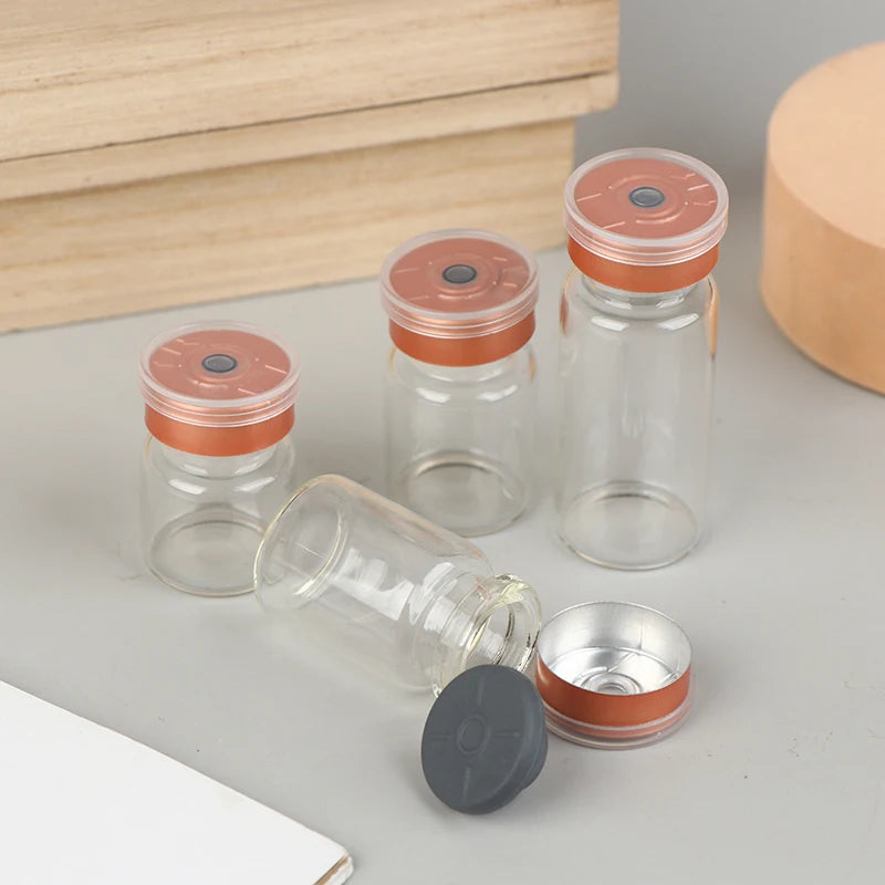 10-Pack Glass Vials with Flip-Off Caps – 3ml 5ml 6ml 10ml Glass Storage Vials Axl
