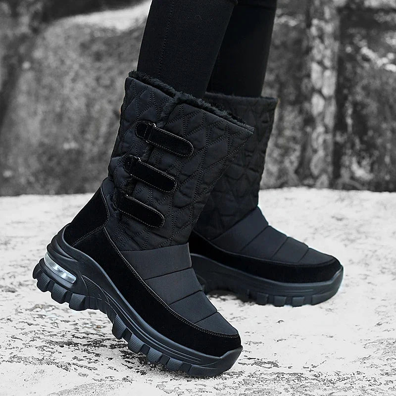 Women's Waterproof Snow Boots – Anti-Slip Plush Platform Women's Snow Boots Axl