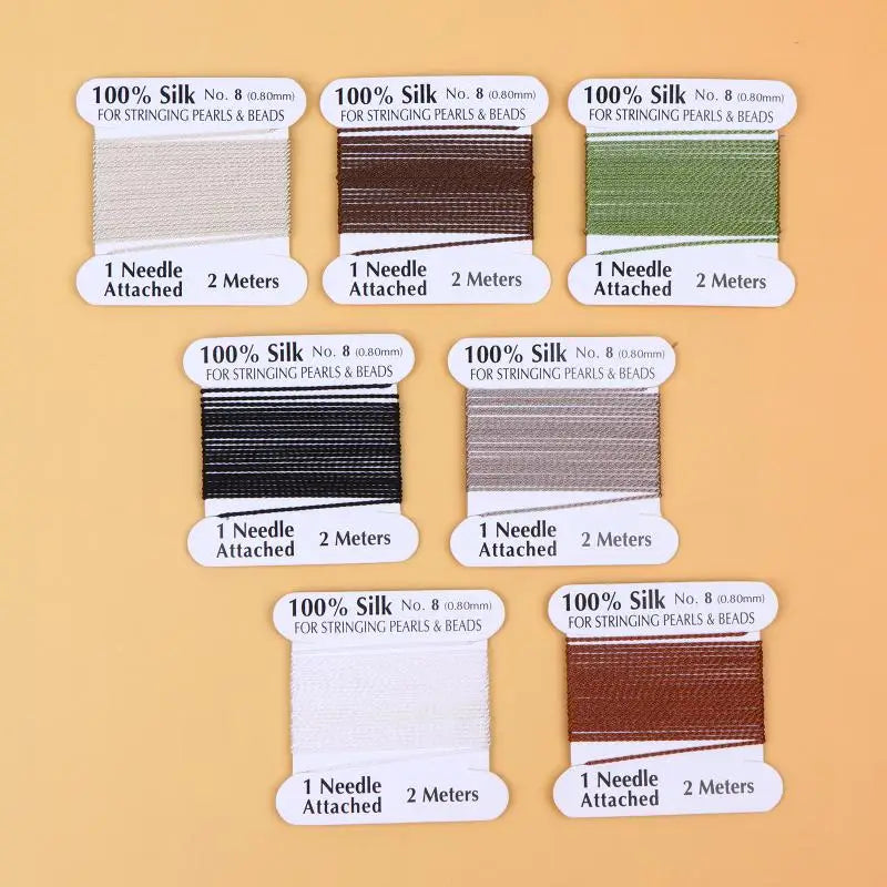 0.8mm Natural Silk Cord 2M – Multicolor DIY Jewelry Making Jewelry Making Cord Axl