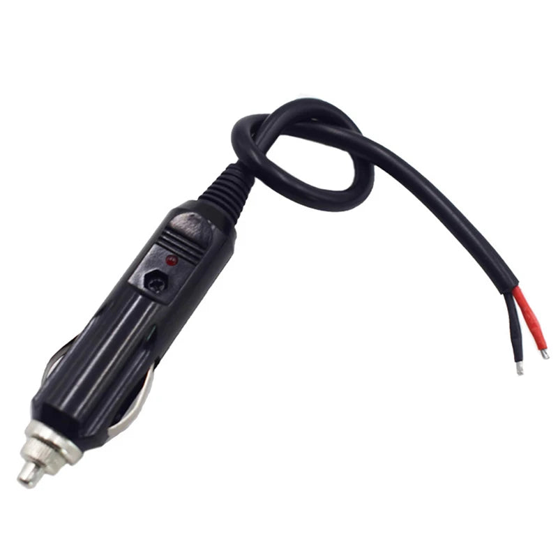 12V–24V Car Cigarette Lighter Plug Adapter | LED, 10A, 15cm Car Lighter Adapter Axl
