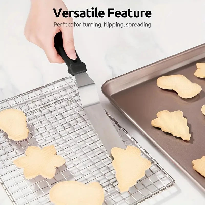 Stainless Steel Cake Scraper Spatula – 6, 8 & 10 Inch Cake Scraper Spatula Axl