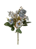 Silk French Rose Artificial Bouquet – Wedding & Home Décor Artificial Flower Bouquet Axl Color 1 1 pc