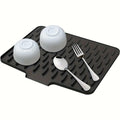 Silicone Sink Mat Built-In Drain | Non-Slip Dish Drying Tray Sink Drying Mat Axl black