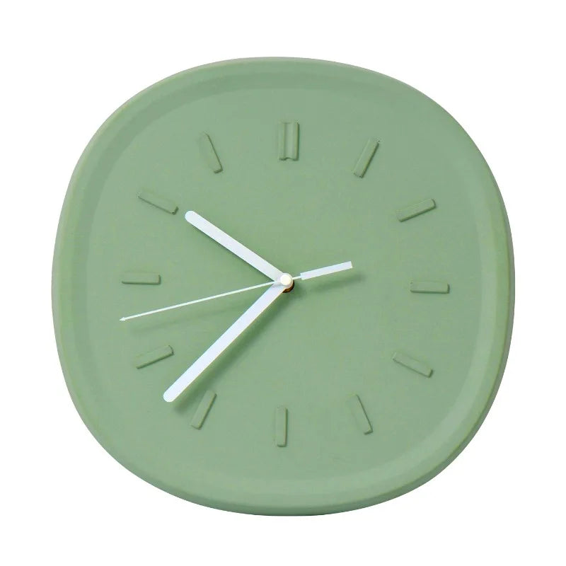 Modern Silent Wall Clock – Concrete & Metal Minimalist Design Silent Wall Clock Axl