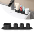 Silicone Toothbrush Holder – Bathroom Countertop Organizer Toothbrush Holder Axl Black