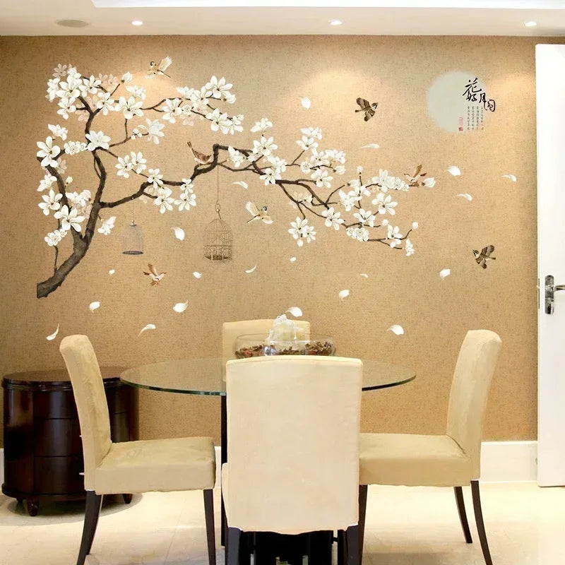 Tree Wall Stickers Birds & Flowers – DIY Vinyl Home Decor Wall Decal Sticker Axl