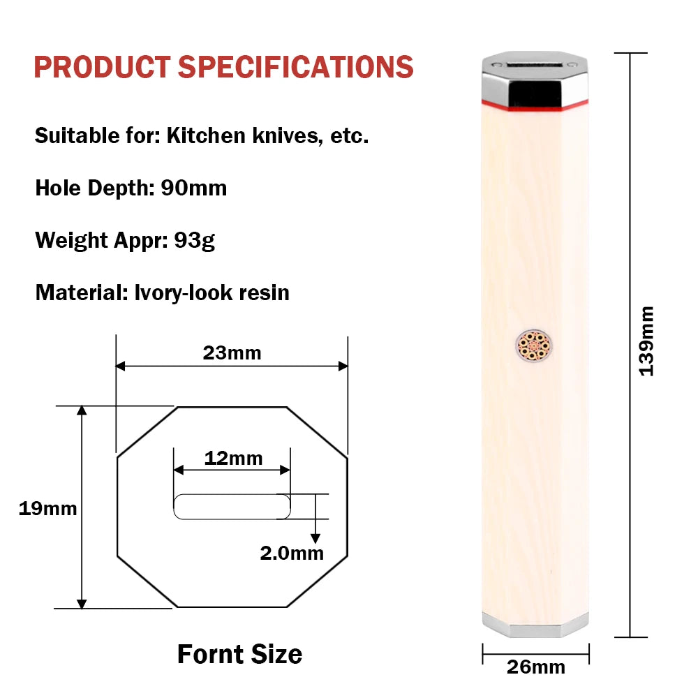 XITUO Octagonal Wood Knife Handle – DIY Chef & Damascus Knife Knife Handle Axl DB-2611701A