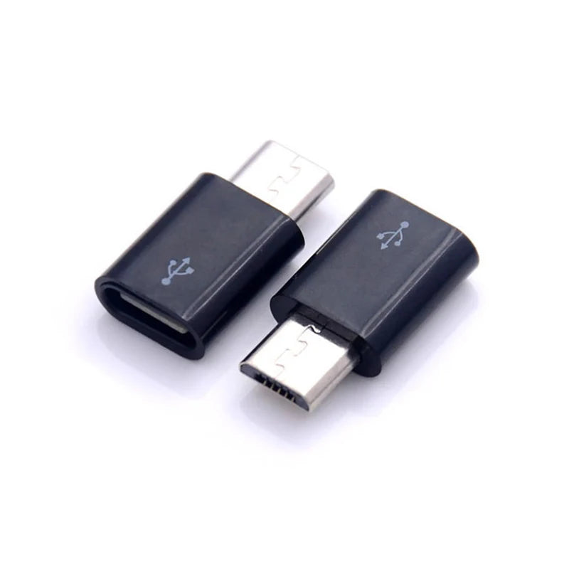 Type-C Female to Micro USB Male Adapter | Android Converter USB Adapter Axl Black