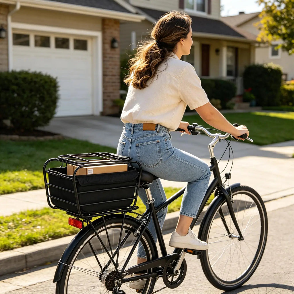 Heavy Duty Rear Bike Basket – Large Pet & Cargo Carrier Rear Bike Basket Axl