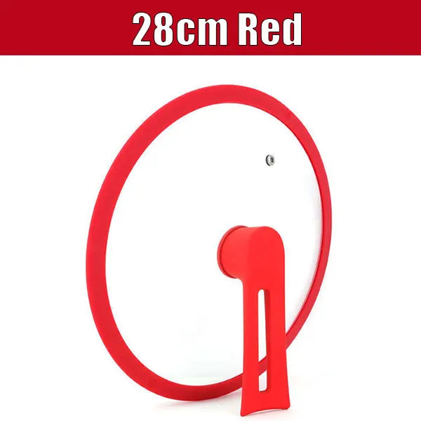 Universal Tempered Glass Pan Lid 24–32cm | Silicone Rim Replacement Pan Lid Axl 28cm Red