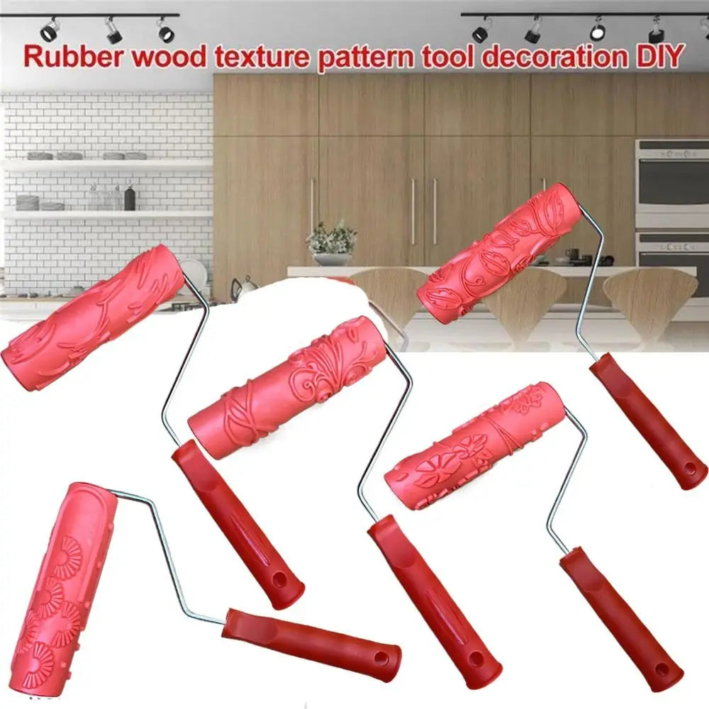 Wood Grain Paint Roller – DIY Texture Wall Painting Tool Paint Texture Roller Axl