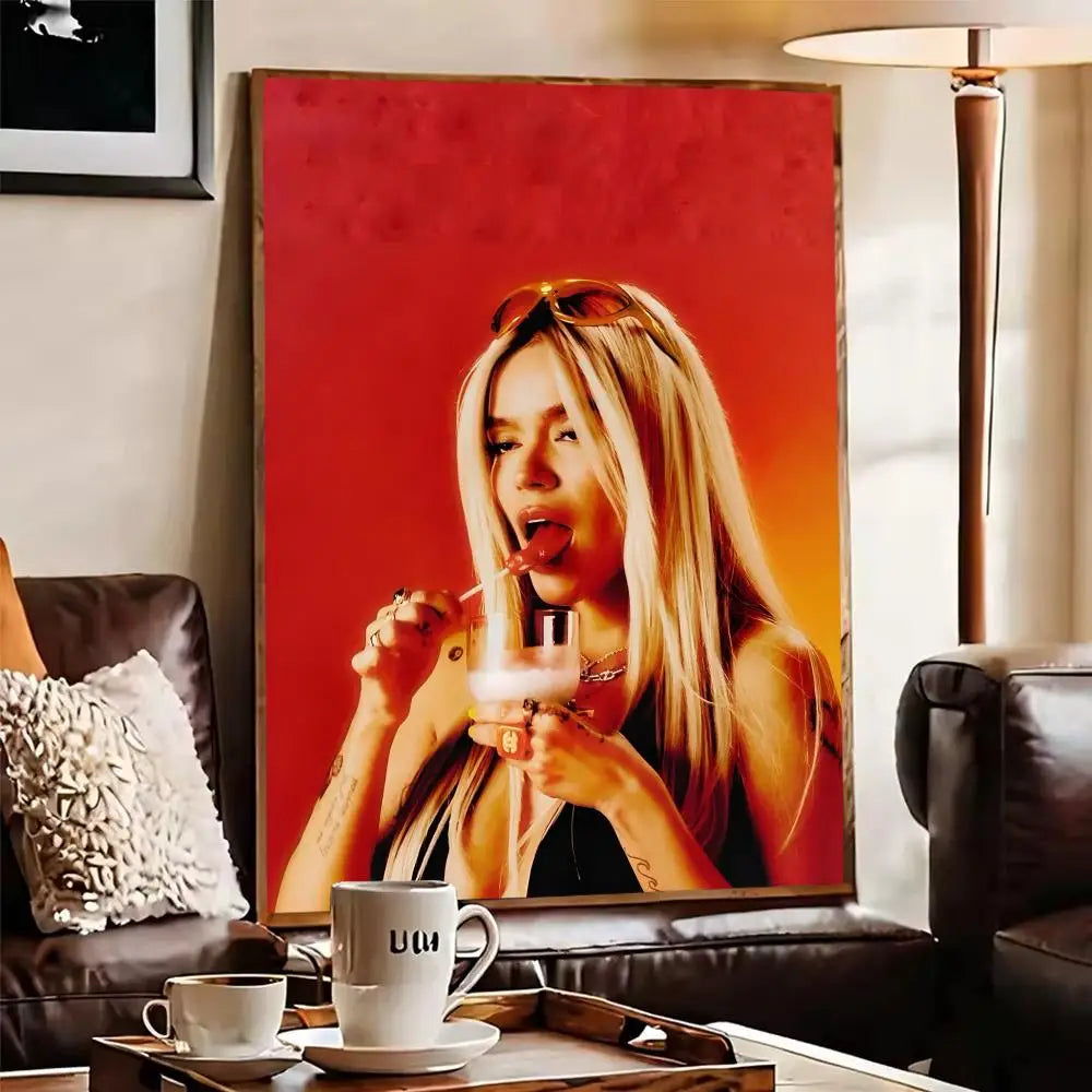 Karol G Self-Adhesive Poster Sticker | Modern Wall Art Decor Wall Art Sticker Axl