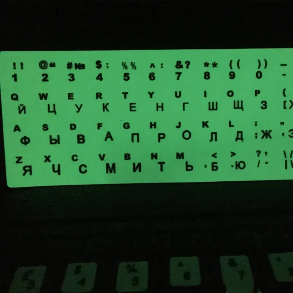 Luminous Keyboard Stickers – Russian, English & Spanish Keyboard Stickers Axl