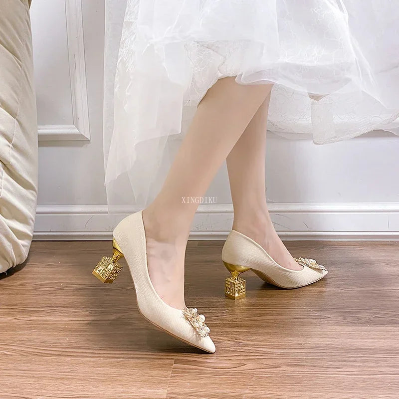 Women's Pointed Toe High Heels 5cm & 7cm – Wedding Pumps Women's High Heels Axl