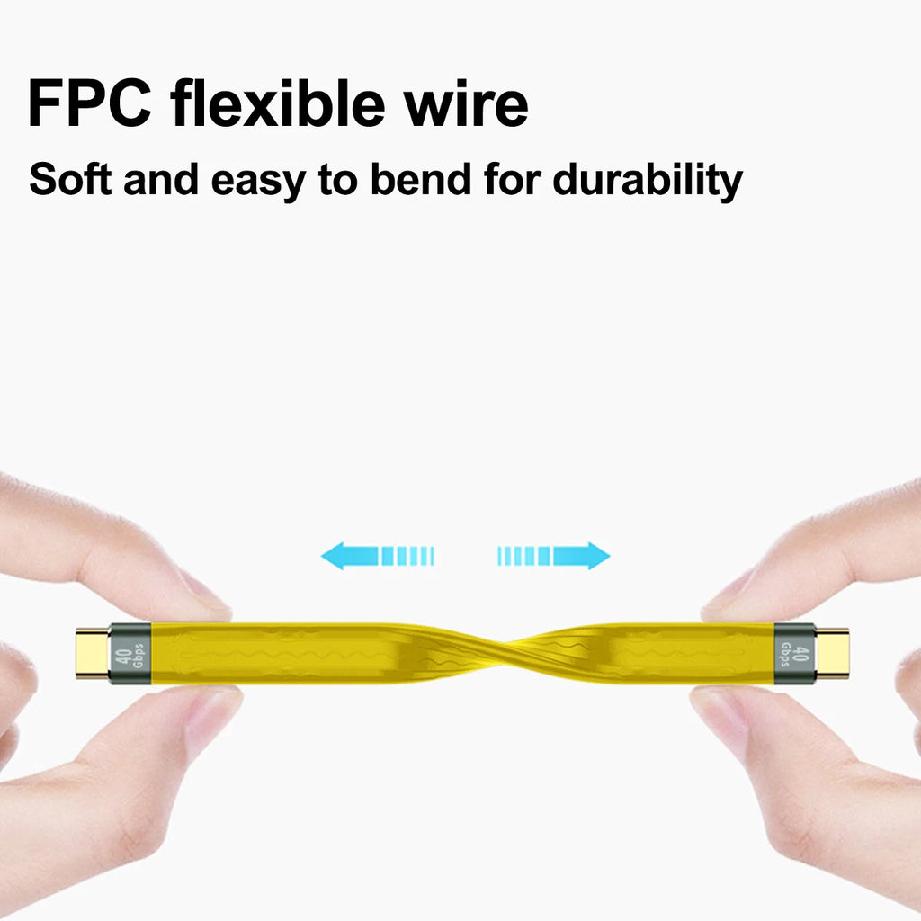 USB 4 Cable 40Gbps USB-C to C 100W PD 8K 60Hz Short 13.8cm USB-C Data Cable Axl
