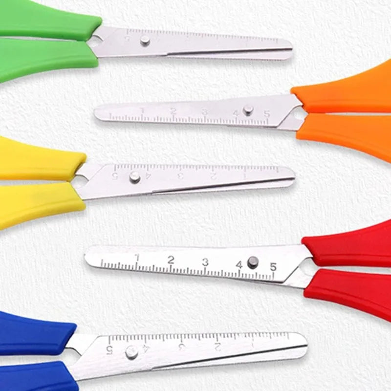 12-Piece Kids Safety Scissors Set with Centimeter Scale Kids Safety Scissors Axl