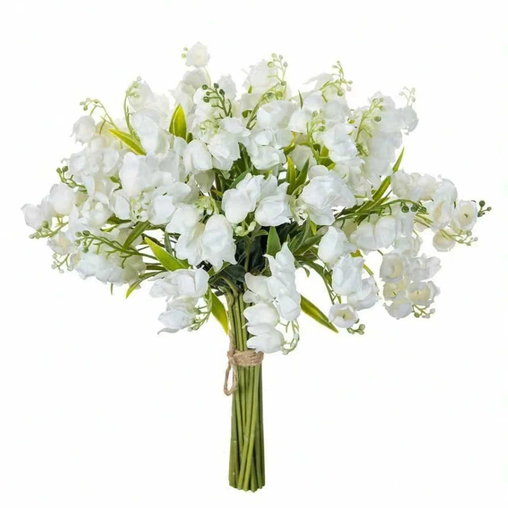Artificial Canterbury Bell Flowers Set 5/10 Pcs – Home & Wedding Artificial Flowers Axl Beige 10 pcs
