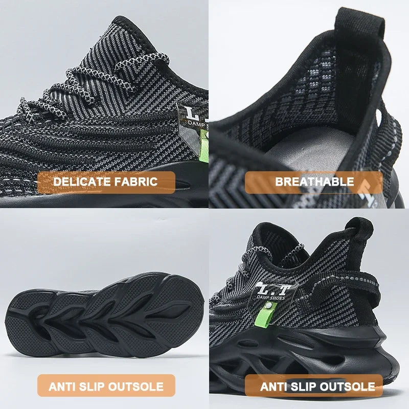 Men's Breathable Running Sneakers – Lace-Up Sports Shoes Men's Running Sneakers Axl