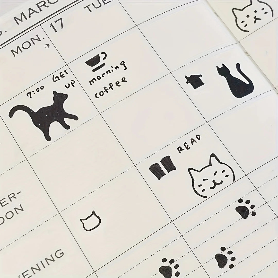 3-in-1 Cat Lover Metal Ruler – Bookmark & Template, 20+ Designs Template Ruler Axl
