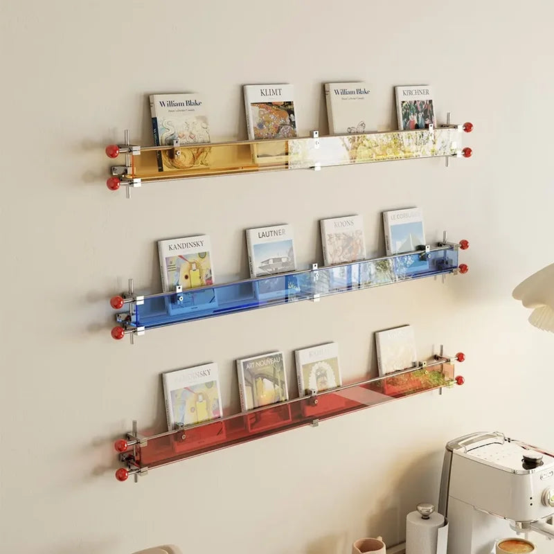 Wall Mounted Bookshelf – Nordic Minimalist Metal Floating Shelf Floating Wall Shelf Axl